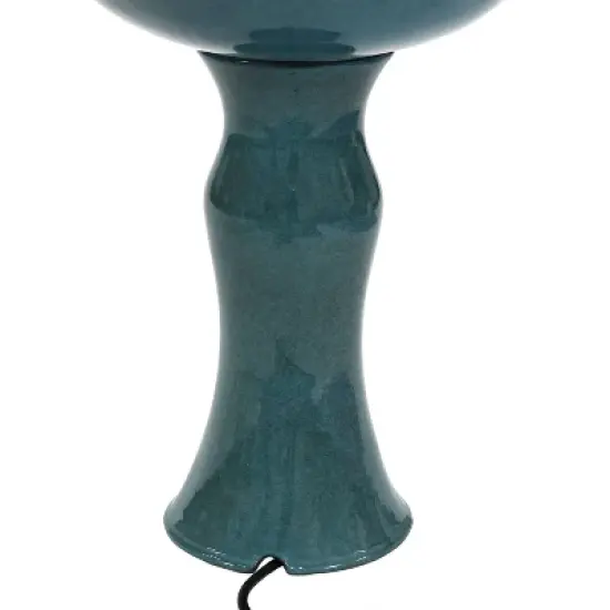 Sunnydaze 27"H Electric Ceramic 2-Tier Resting Birds Outdoor Water Fountain image {4}