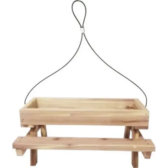 Valley Splendor Cedar Picnic Table Bird Feeder image {1}