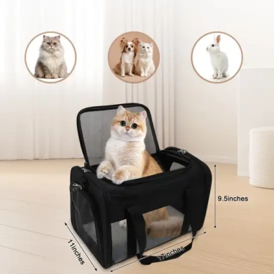Unique Bargains Breathable Mesh Design Pet Carrier 1 Pc image {2}