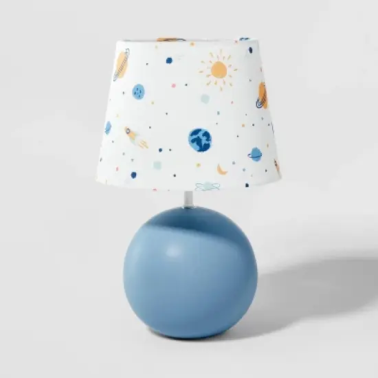 Kids' Round Base with Space Shade Lamp Blue - Pillowfort&trade; image {6}