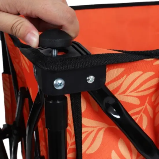 FATMOON Heavy-Duty All-Terrain Folding Utility Wagon Cart with 480lbs Capacity,Large Beach Wheels & Adjustable Handle for Camping,Beach,Outdoor image {10}