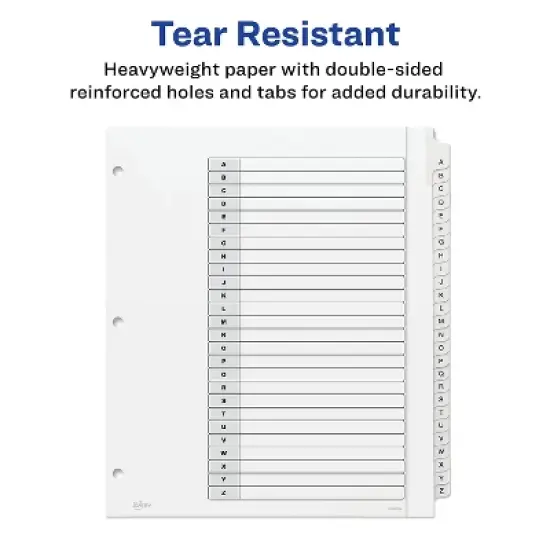 Avery Dividers Ready Index A-Z 9-3/4" x 11" 26/Set White 11166 image {5}
