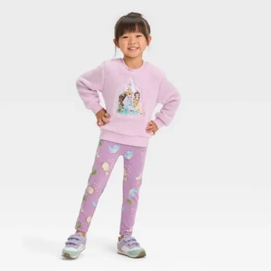 Toddler Girls' Disney Princess Solid Top and Bottom Set - Purple image {2}