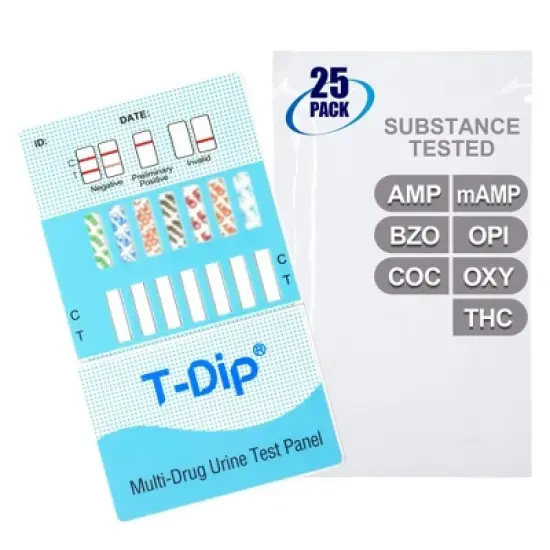 Mintegrity [25pk] 7 Panel Urine Drug Test Card for Home | High Sensitivity Substance Screening Home Detection Urine Dip Card | MT-WDOA-274 image {5}