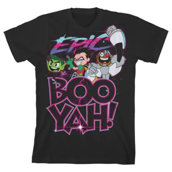 Teen Titans Go Epic Boo Yah Black T-shirt Toddler Boy to Youth Boy image {5}