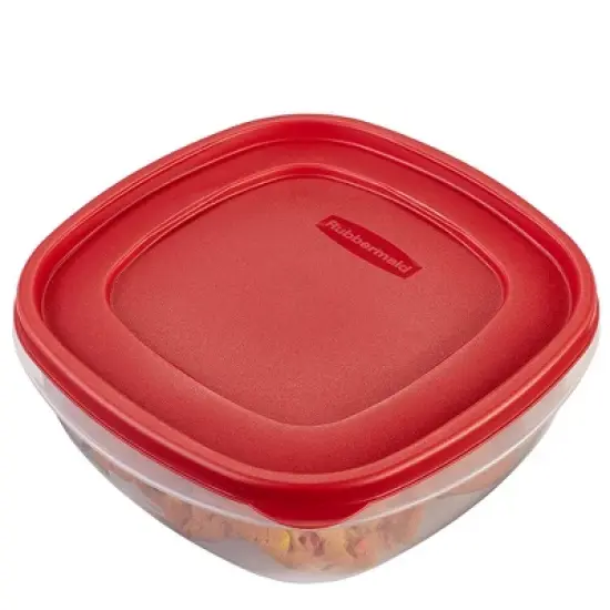 Rubbermaid 4pc Easy Find Lids Food Storage Containers Red image {4}