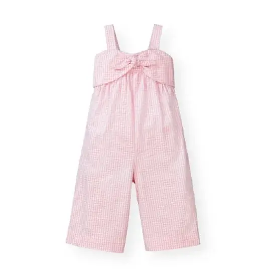 Hope & Henry Girls' Bow Front Wide Leg Jumpsuit, Toddler image {10}