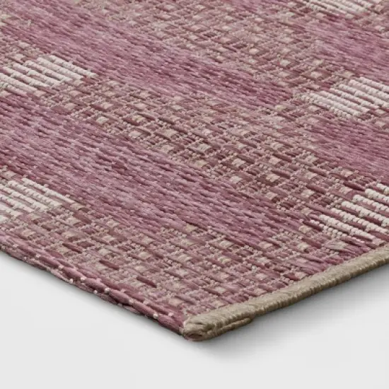 Modern Tile Outdoor Rug Pink - Threshold&trade; image {1}