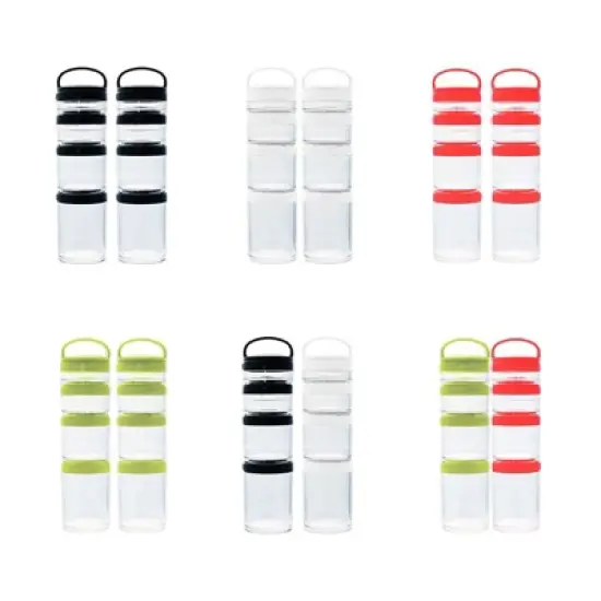 Link Portable Stackable Food Leak Proof Storage Containers Great For Snacks, Formula, Powders Portion Control  Airtight - 2 Set Bundle image {5}