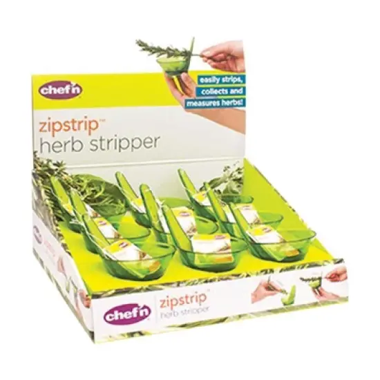 Chef'n Zipstrip Green Plastic Herb Stripper - Case of 9 image {1}