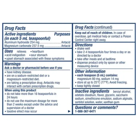 Gaviscon Extra Strength Antacid Liquid - Cool mint 12oz image {6}