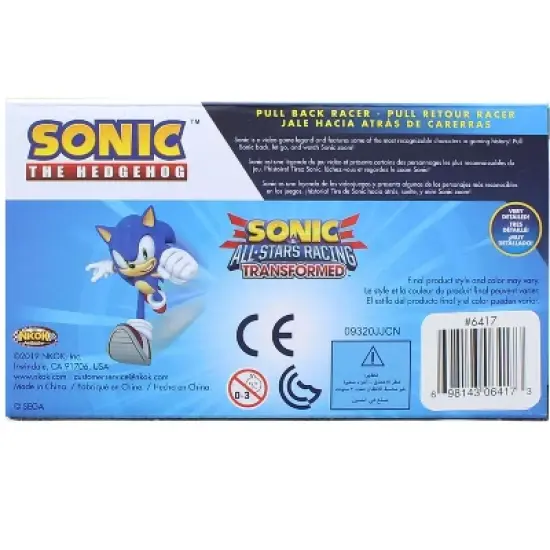 Nkok Sonic the Hedgehog All Stars Racing 3.5 Inch Pull Back Shadow Car image {2}