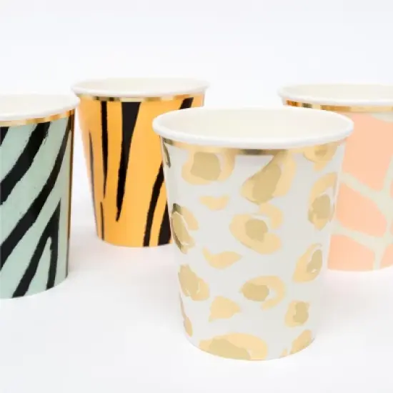 Meri Meri Safari Animal Print Party Cups (Pack of 8) image {1}
