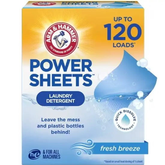 Arm & Hammer Laundry Detergent Sheets - Fresh Breeze - 60ct image {10}