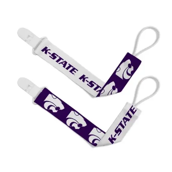 BabyFanatic Officially Licensed Unisex Pacifier Clip 2-Pack - NCAA Kansas State Wildcats - Officially Licensed Baby Apparel image {3}