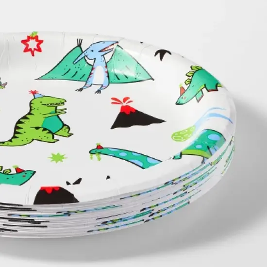 20ct 8.5" Disposable Dinosaur Dinner Plates - Spritz&trade; image {2}