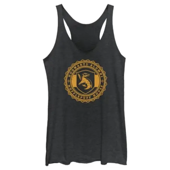 Women's Harry Potter Hogwarts Alumni Hufflepuff House Racerback Tank Top image {3}