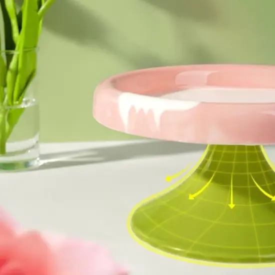 Fairyland&trade; - Elevated Ceramic Cat Bowl &ndash; Anti-Slip Raised Pet Feeder for Cats & Small Dogs, Ice Cream Style Design image {5}