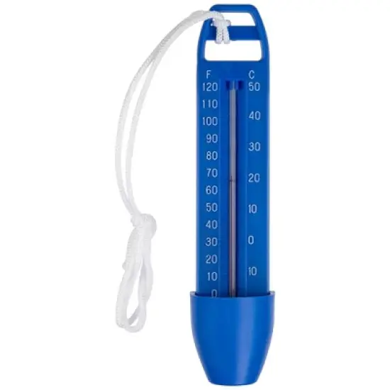 Northlight Easy Read Swimming Pool Thermometer with Cord 6.5" -  Blue/White image {5}