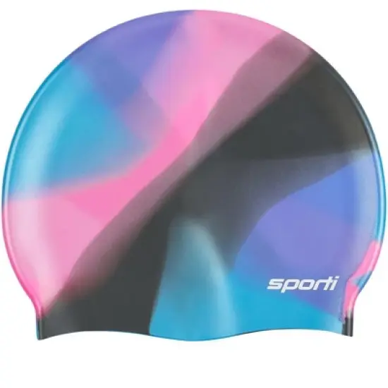 Sporti Multi Color Silicone Swim Cap image {10}