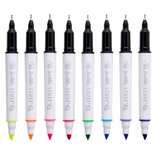 Scribble Stuff 8ct Doubled Ended Highlighter Marker/Fine Tip Pen image {5}