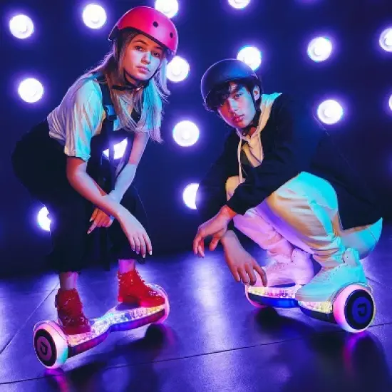 Jetson Pixel Hoverboard - White: Bluetooth, LED Lights, Built-In Speakers, 9 MPH Speed image {6}