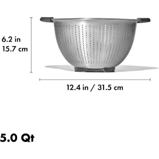 Good Grips Stainless Steel 5 qt./ 4.7 L Colander image {4}