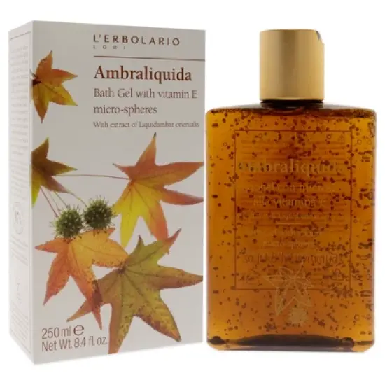 Ambraliquida Bath Gel With Vitamin E Micro-Spheres by LErbolario for Unisex - 8.4 oz Shower Gel image {2}