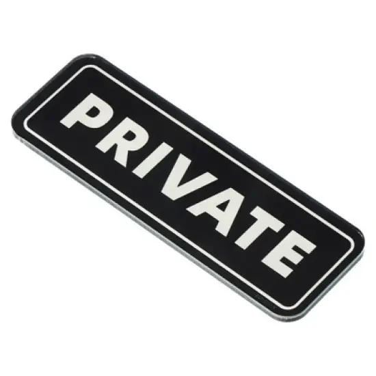 Unique Bargains Acrylic Self-Adhesive Home Business Private Door Sign image {6}