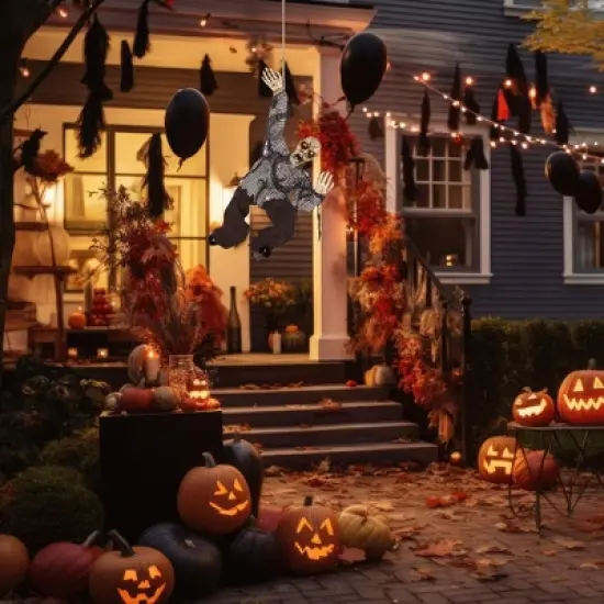 Sunstar 26 Inch Sound Activated Animated Old Man Halloween Decoration image {2}