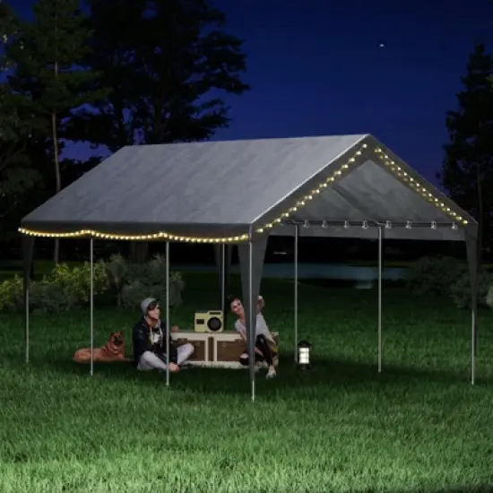 EROMMY Carports 10X20 Heavy Duty (Sidewalls Only) image {2}