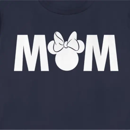 Women's Mickey & Friends Mother's Day Minnie Mouse Mom Navy T-Shirt image {1}
