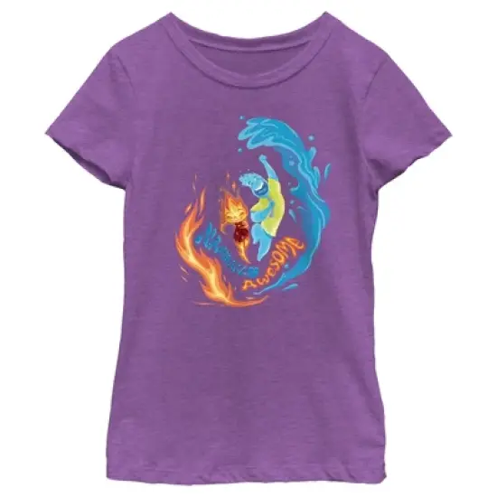 Girl's Elemental Ember and Wade Naturally Awesome T-Shirt image {3}