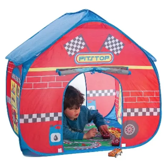 Fun2Give Pop-it-Up Pit Stop Tent with Race Mat image {1}