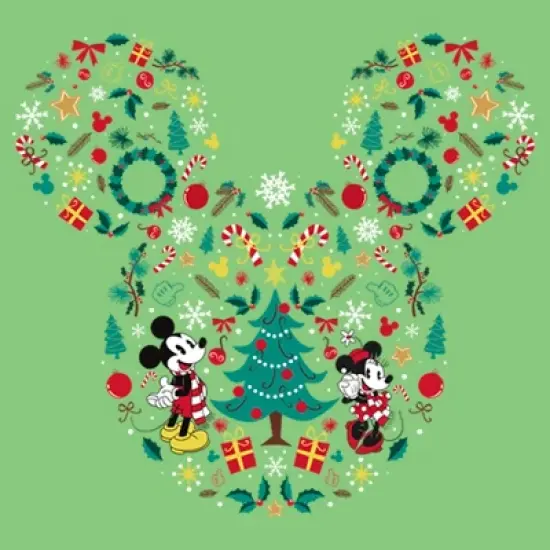 Girl's Mickey & Friends Christmas Wonderland Icon Collage T-Shirt image {1}