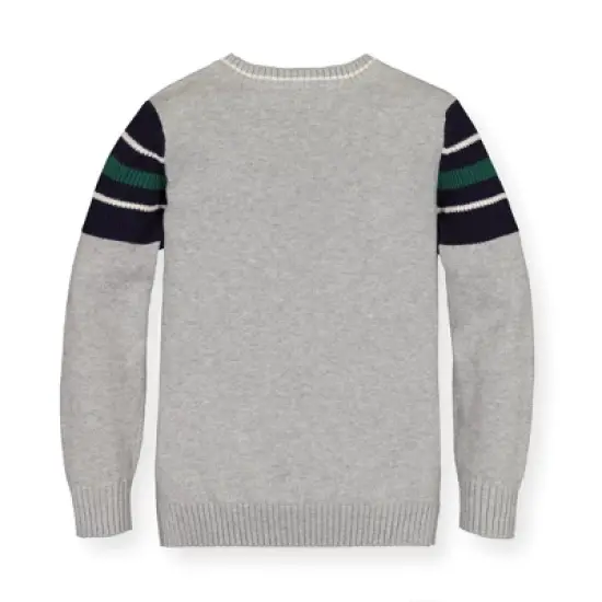 Hope & Henry Boys' Organic Cotton Crewneck Pullover Sweater, Infant image {3}