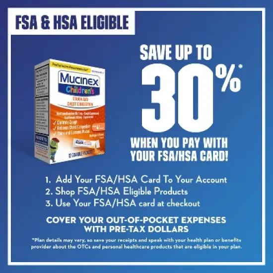 Mucinex Children's Cough & Chest Congestion Medicine - Orange Creme Mini Melts - 12 ct image {6}