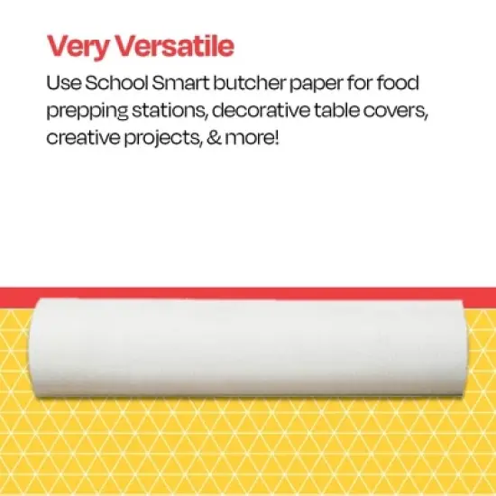 School Smart Butcher Kraft Paper Roll, Uncoated, 40 lbs, 24 Inches x 1000 Feet, White image {5}