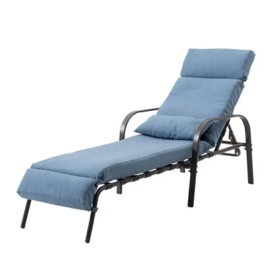 Adjustable Chaise Lounge Chair with Cushion & Pillow - Crestlive Products
 image {2}