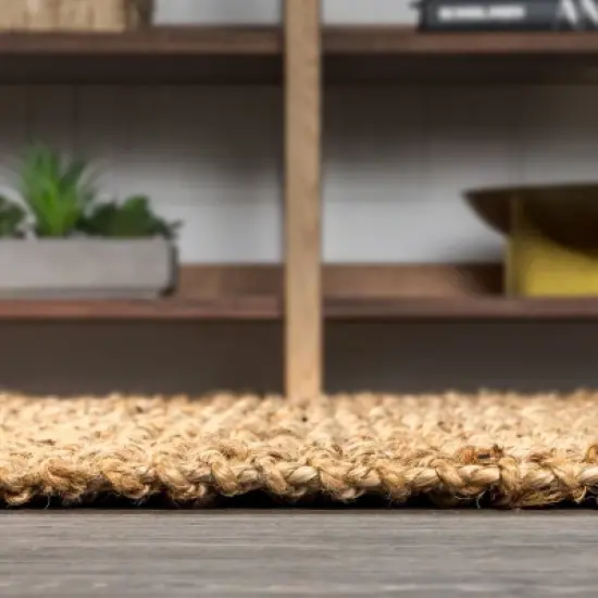 Para Hand Woven Chunky Jute with Fringe Area Rug - JONATHAN Y image {4}