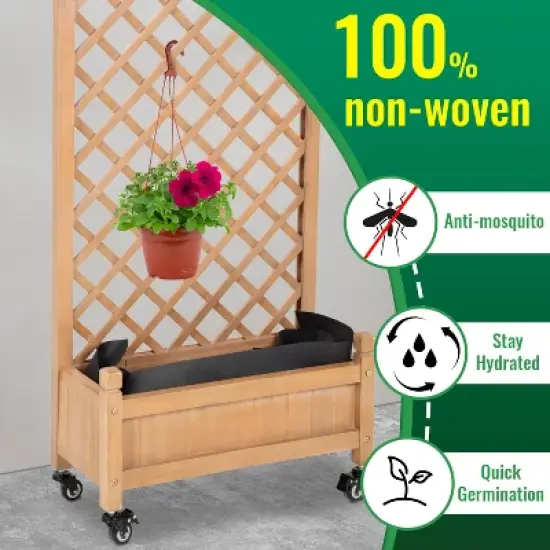 FDW Planter with Trellis Planter Box with Trellis Raised Garden Bed with Trellis Raised Garden Beds for Outdoor with Grid image {5}