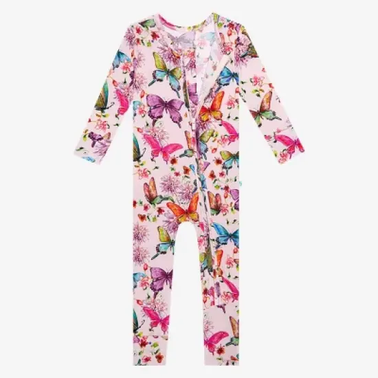 Infant Watercolor Butterfly Convertible One Piece - Posh Peanut image {3}