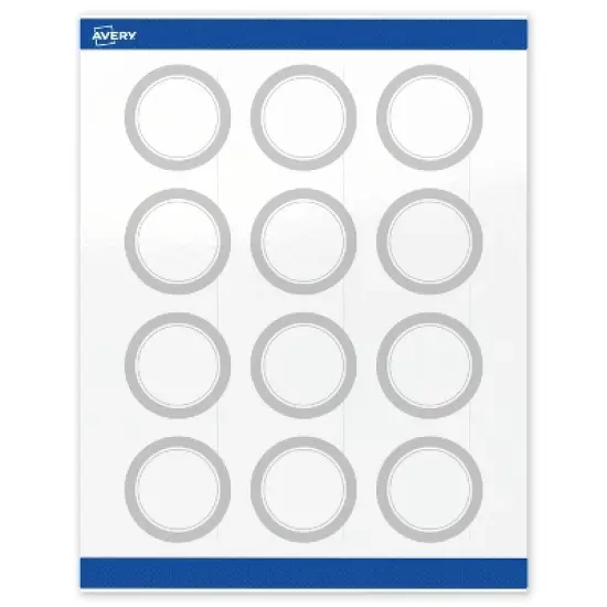 Avery Round Labels, Silver Border, 2" Diameter, 120ct image {8}