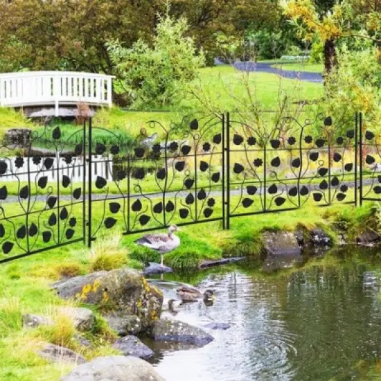 Artloge 5PCS Heavy Duty Metal RustProof Garden Panels Outdoor Yard Backyard Border Edging Fence for Landscaping Animal Barrier image {9}