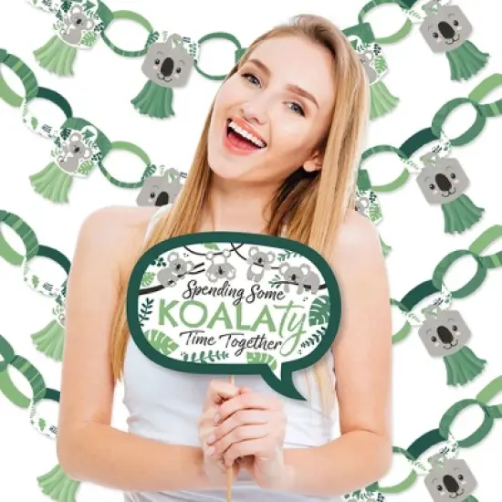 Big Dot of Happiness Koala Cutie - Banner and Photo Booth Decorations - Bear Birthday Party and Baby Shower Supplies Kit - Doterrific Bundle image {1}