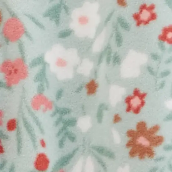 Carter's Just One You&reg;️ Toddler Girls' 2pk Florals and Owls Fleece Footed Pajama - Ivory/Green image {1}