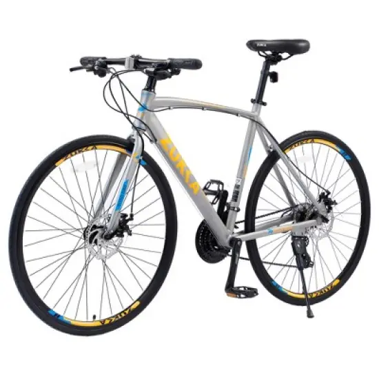 Gulches 700C Hybrid/Road Bike,24-Speed (38), Aluminum Rims,  70025C Tires, Dual Disc Brakes, 85% Pre-Assembled image {8}