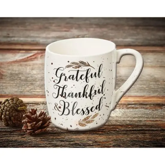 C&F Home 30 oz. Grateful, Thankful, Blessed Mug image {3}