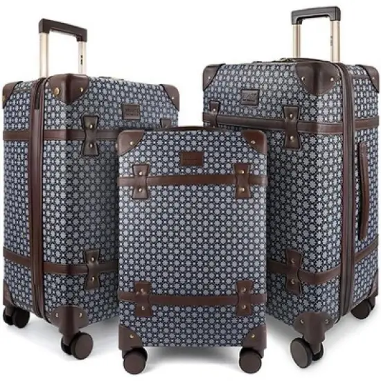 New York Xpress QD-24101 Luxury Vintage Durable Suitcase Sets w/TSA Lock & Double Spinner Wheels 20" 24" 28" image {15}