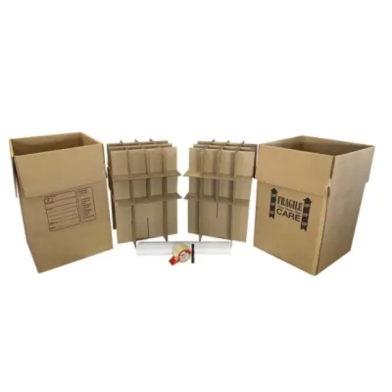 UBMOVE Kitchen Packing Boxes & Supplies Kit #2 - 2 Kitchen Boxes & Partitions image {4}